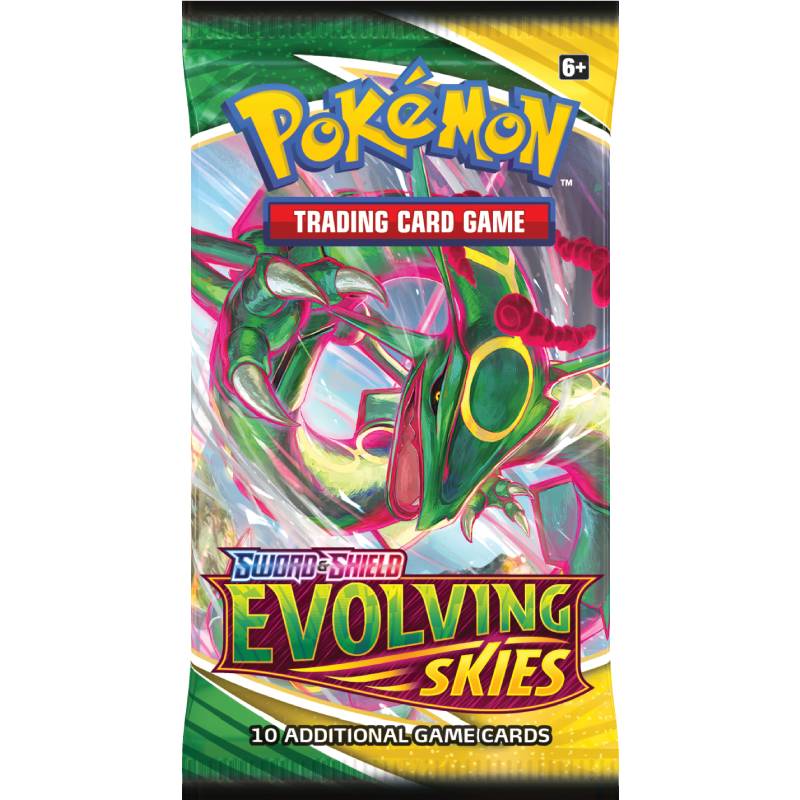 Evolving Skies booster pack (öppnas live)
